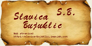 Slavica Bujuklić vizit kartica